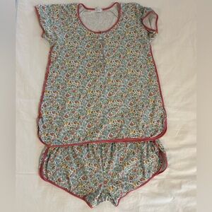 Lake Pink Maternity Floral Pajama Set